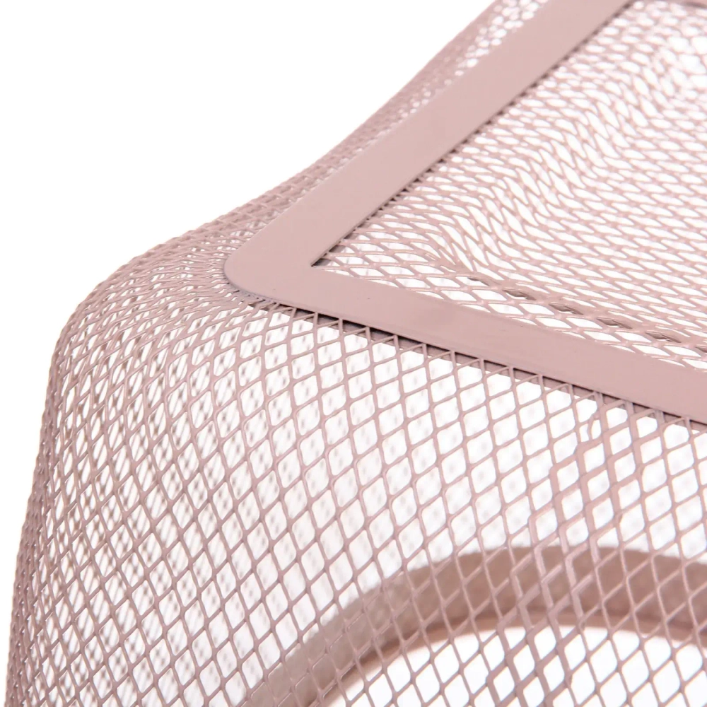 Корзина для хранения металлическая с деревянной ручкой «ФАРГО», цвет розовый, 24**24*18см