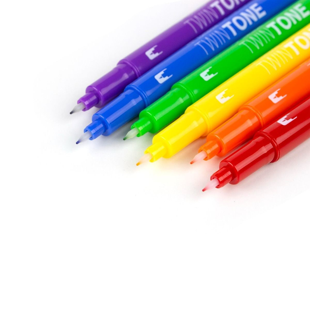 Tombow TwinTone 6 Color Rainbow Set