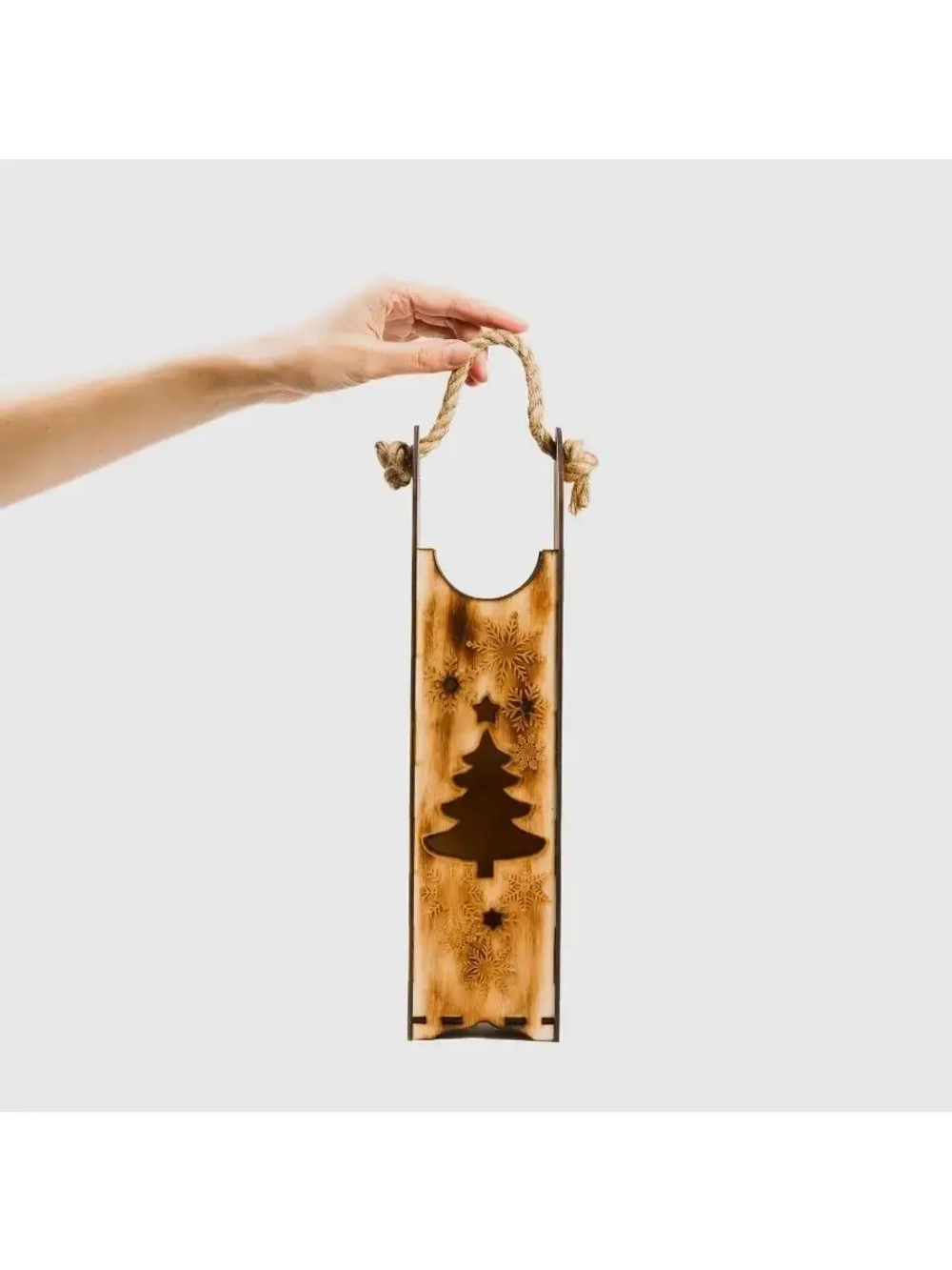 Новогодняя подарочная коробка для вина