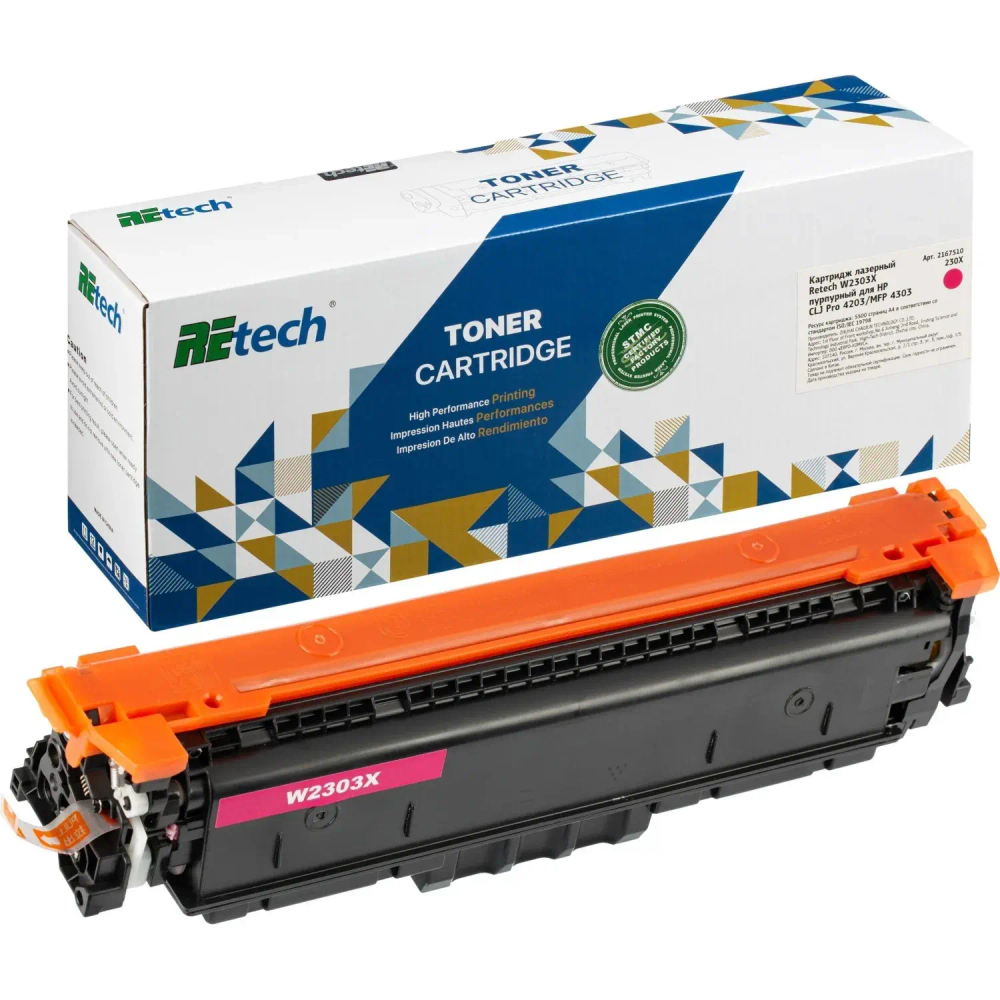 Картридж лазерный Retech W2303X пур. для HP CLJ Pro 4203/MFP 4303