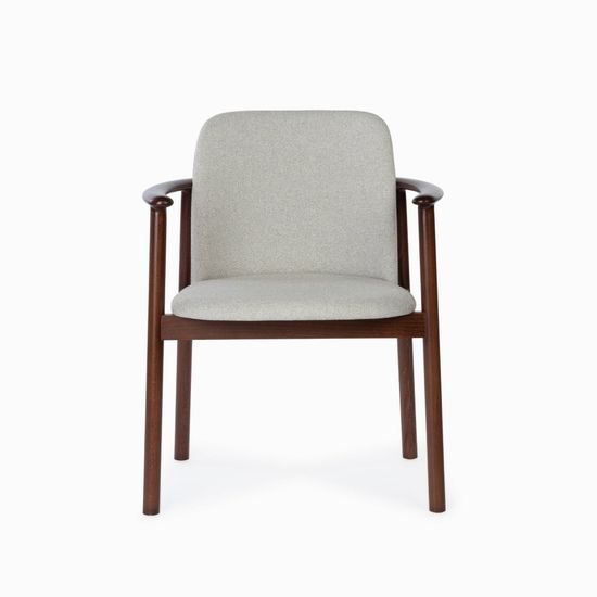 Стул Leon деревянный, бежевая ткань