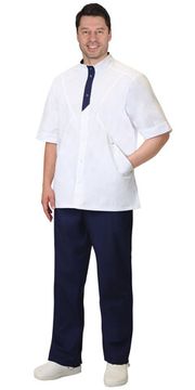 Костюм мужской "Сириус-Алекс" (белый/т.синий)