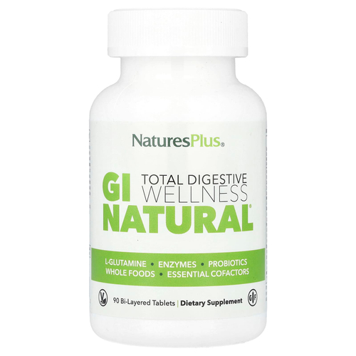 NaturesPlus, Total Digestive Wellness, GI Natural®, 90 двухслойных таблеток