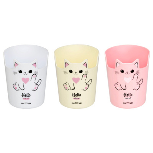 Подставка-стакан MESHU "Meow", пластиковая, ассорти