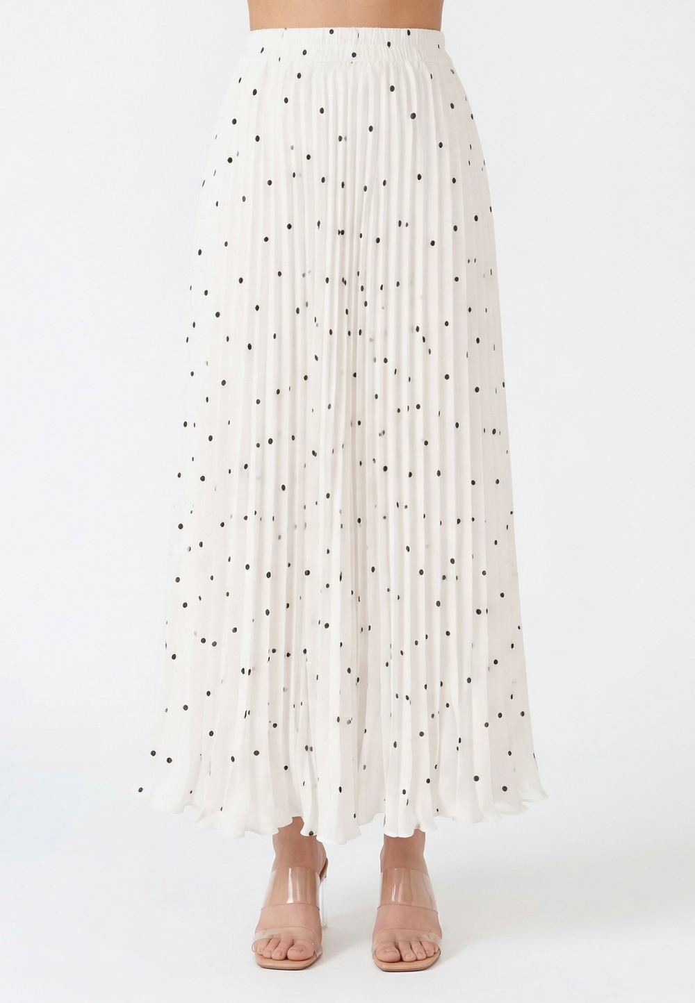 Юбка плиссе в горошек