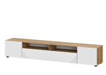 Тумба под телевизор напольная/подвесная Дуб Золотой/Белый 100х35х34 см