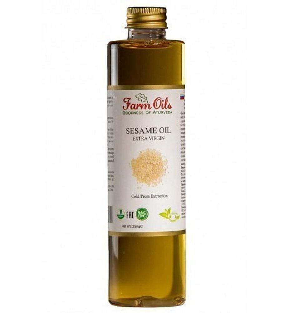 Масло кунжутное Farm Oils Extra Virgin холодного отжима 250 г