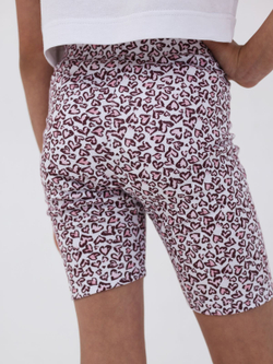 Шорты для девочки, модель №1, рост 122 см, с принтом "сердечки"