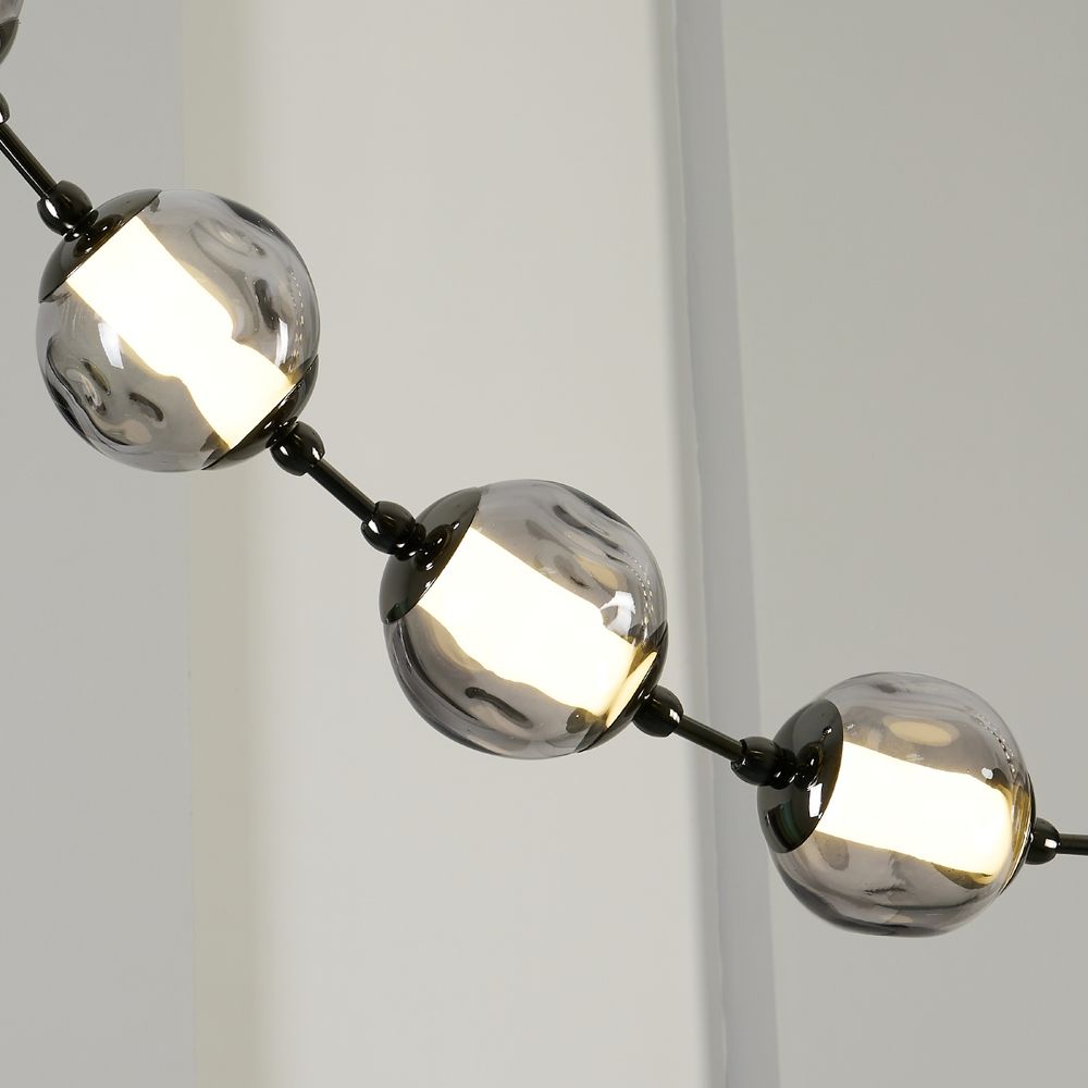 Подвесной светильник OD2437A-16 pearl black/smoke