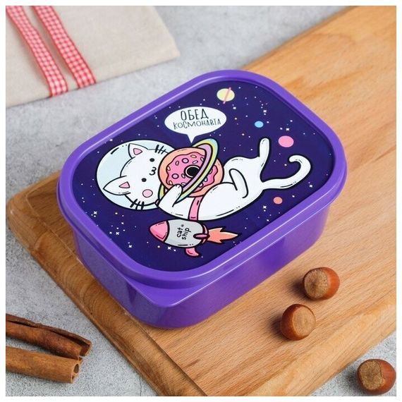 Yemək qabı \ Ланч-бокс «Кот в космосе», 0.5 л