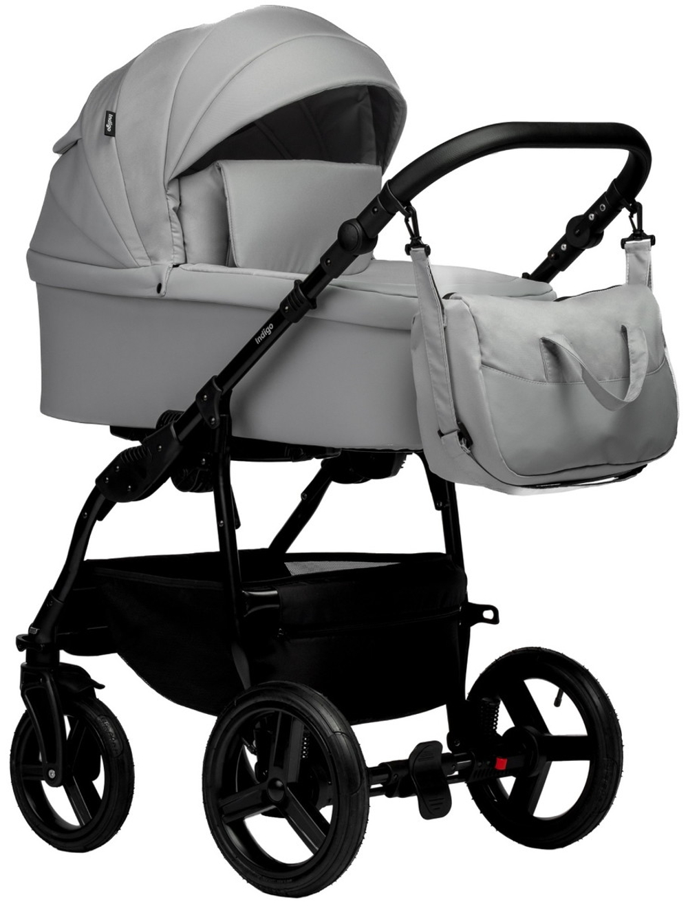 Детская коляска Indigo Impulse Eco 3 в 1 с автокреслом Avionaut Cosmo Beige Ie04 св.серая кожа/св.серый
