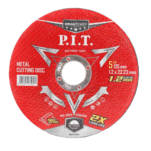 Диск отрезной по металлу P.I.T. 125x22,2x1,2 мм 10 шт в уп.(ACTW01-1251)