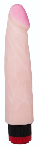 Вибромассажер со встроенным пультом - 22,2 см. (Цвет: телесный)