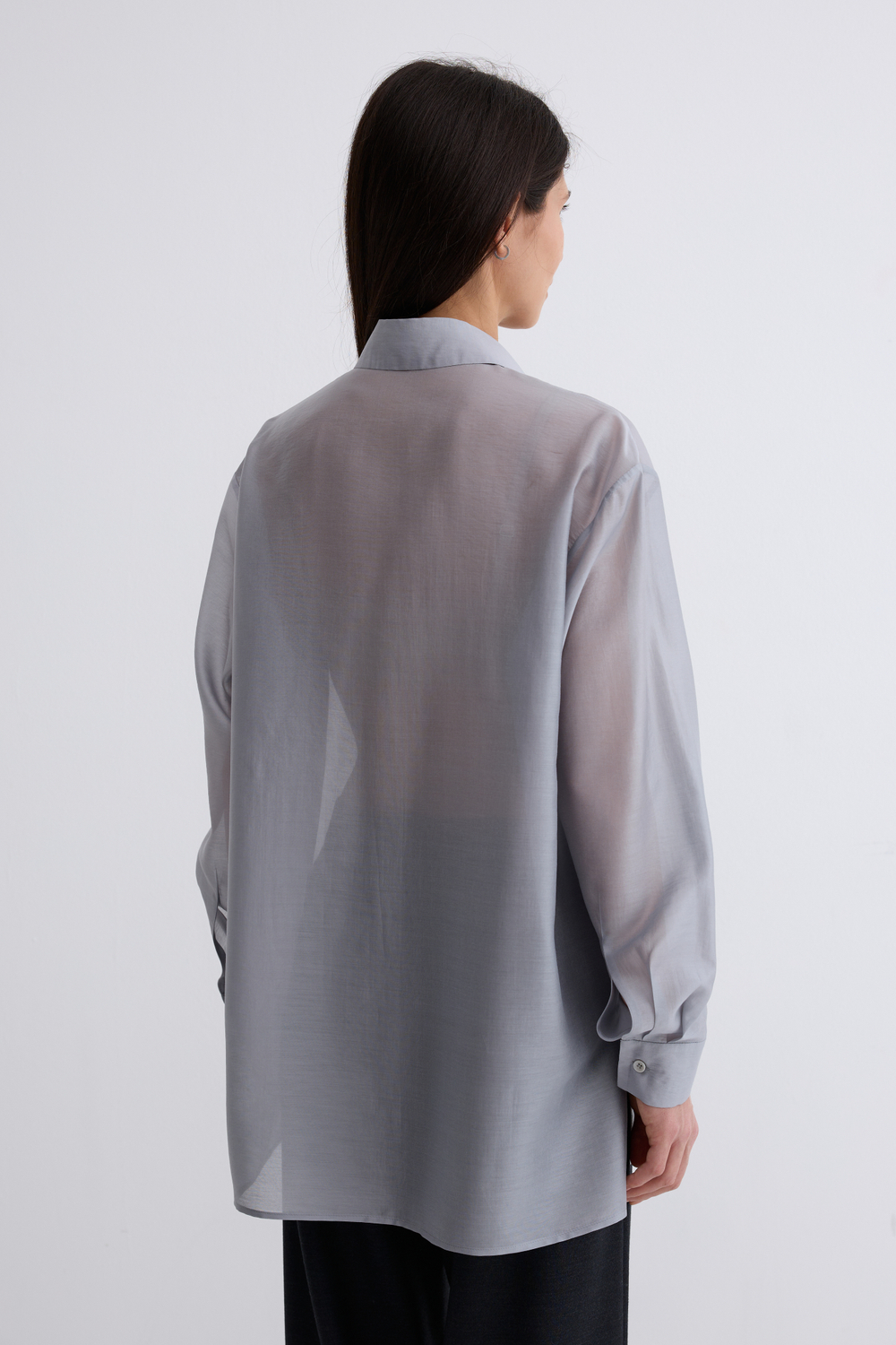 Рубашка Ветер из тенсела и хлопка