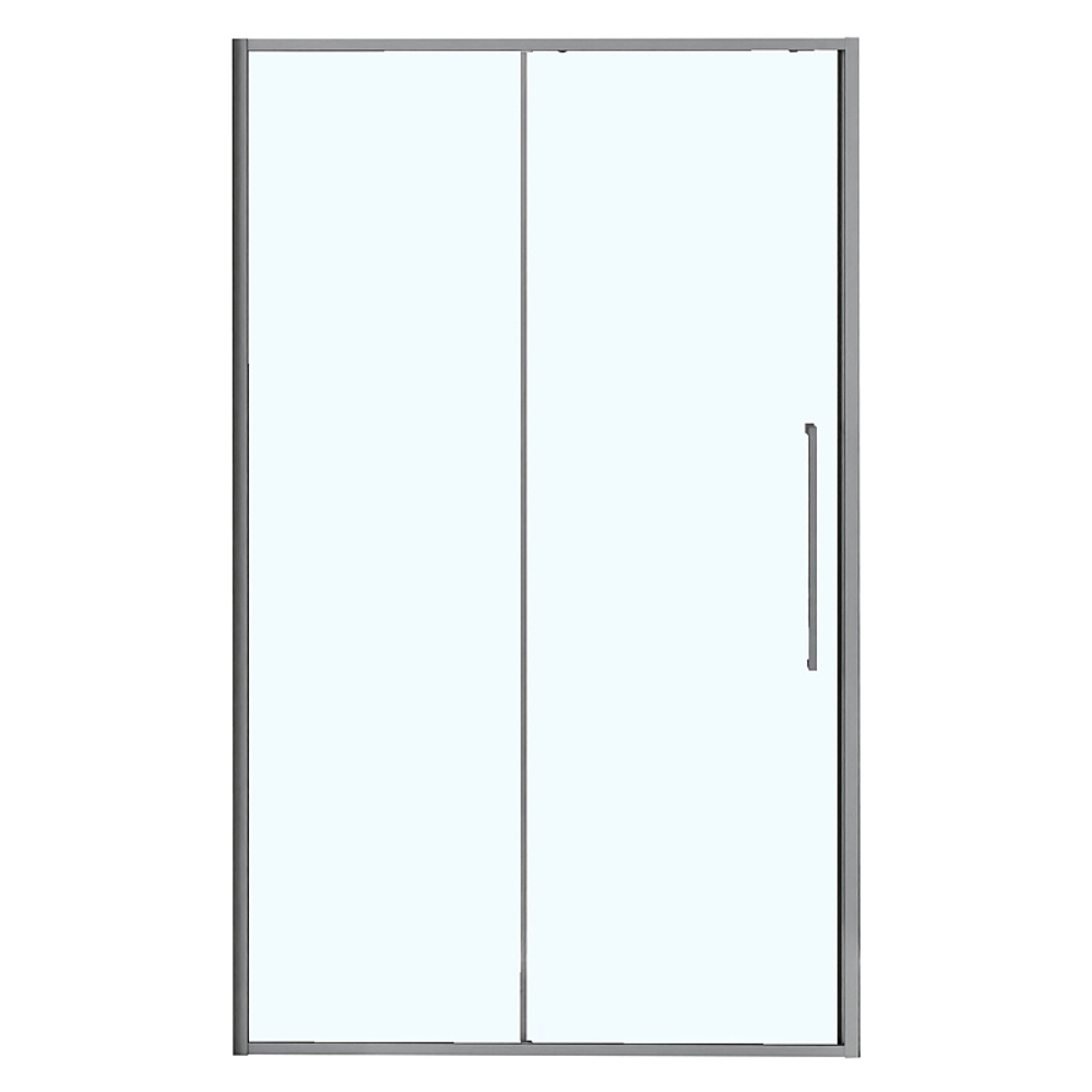 Душевая дверь Azario SHANGHAI раздвижная 110х195, толщина полотна 6мм универсальная, цвет профиля графит матовый