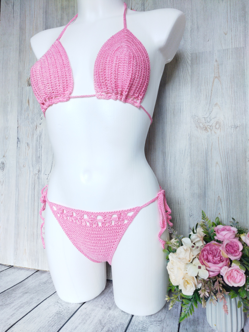 Купальник вязаный