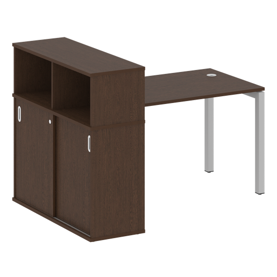 Метал Систем Куатро Стол письменный с шкафом-купе на П-образном м/к 50БП.РС-СШК-3.2 Т