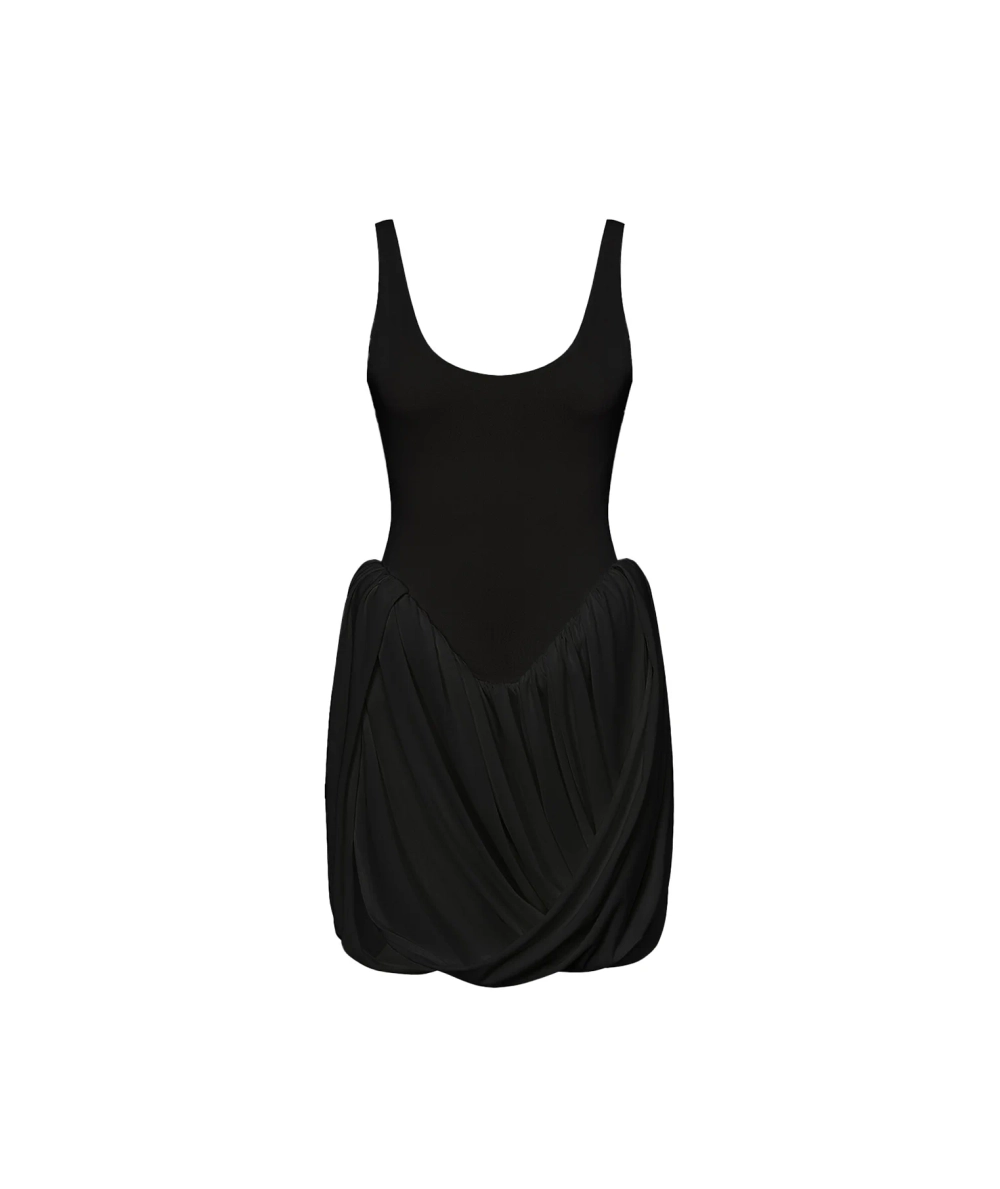 Платье мини с буфом