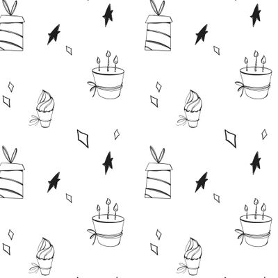 Графика контур День Рождения