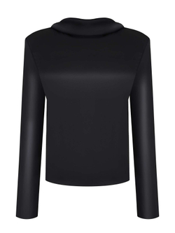 Блуза из атласа с открытой спиной