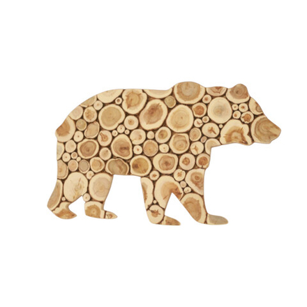 Панно из можжевельника "МЕДВЕДЬ" 100х50 см (правый)