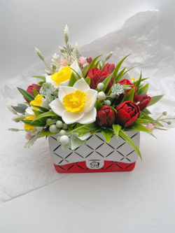 Букет из мыла «Тюльпаны и нарциссы, рэд»