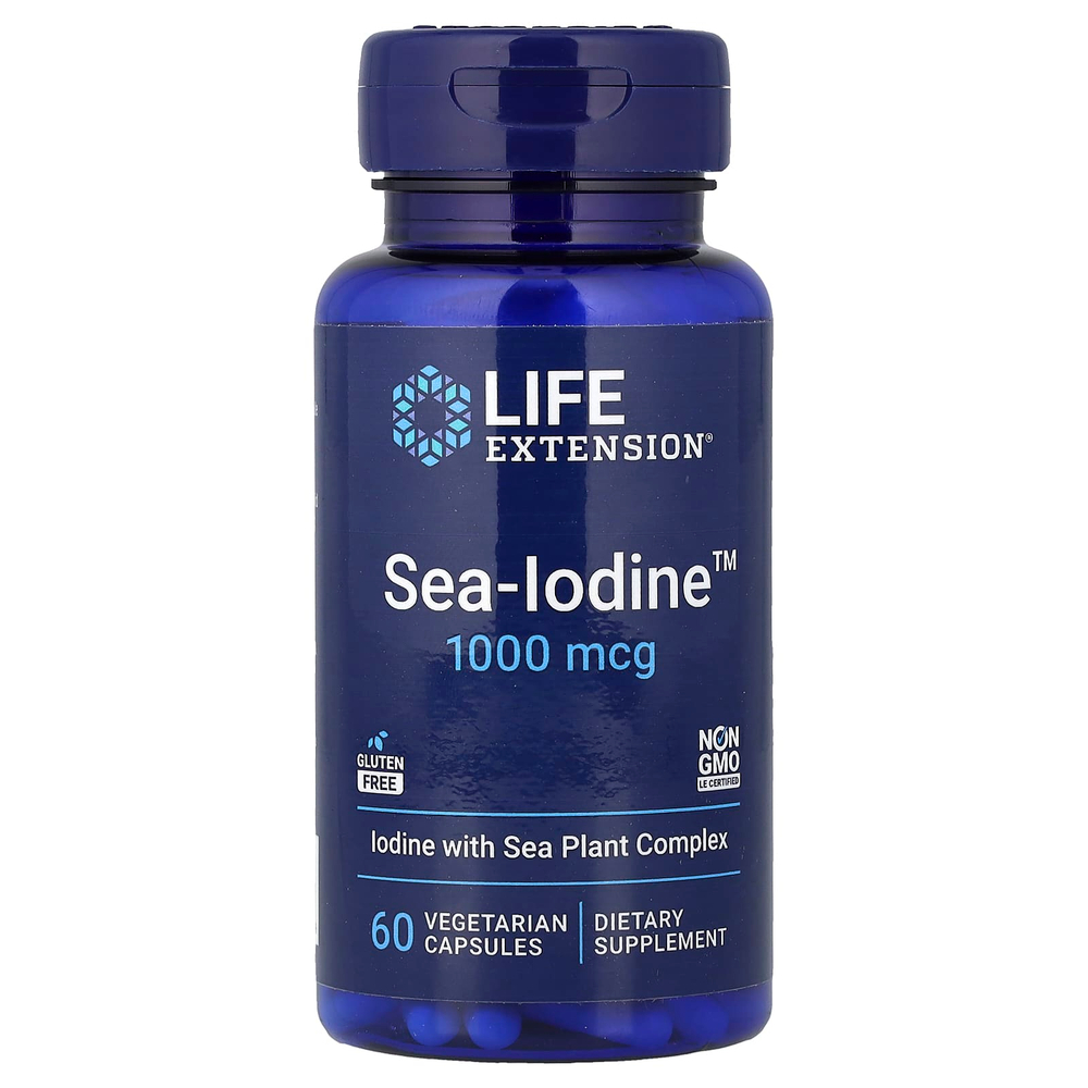Life Extension, Sea-Iodine™, 1000 мкг, 60 вегетарианских капсул