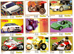 Вкладыши от жвачки Turbo Yellow - Турбо 70 штук без повторов. Серия 261 - 330. Полная серия