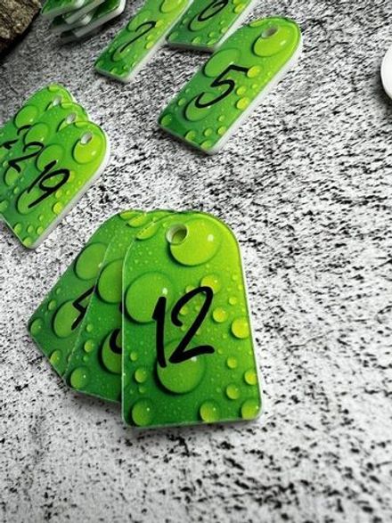 Номерки для гардероба акрил 3х5 см