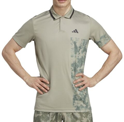 Мужское теннисное поло Adidas Paris Tennis Heat.Rdy Freelift Polo Shirt - silver pebble