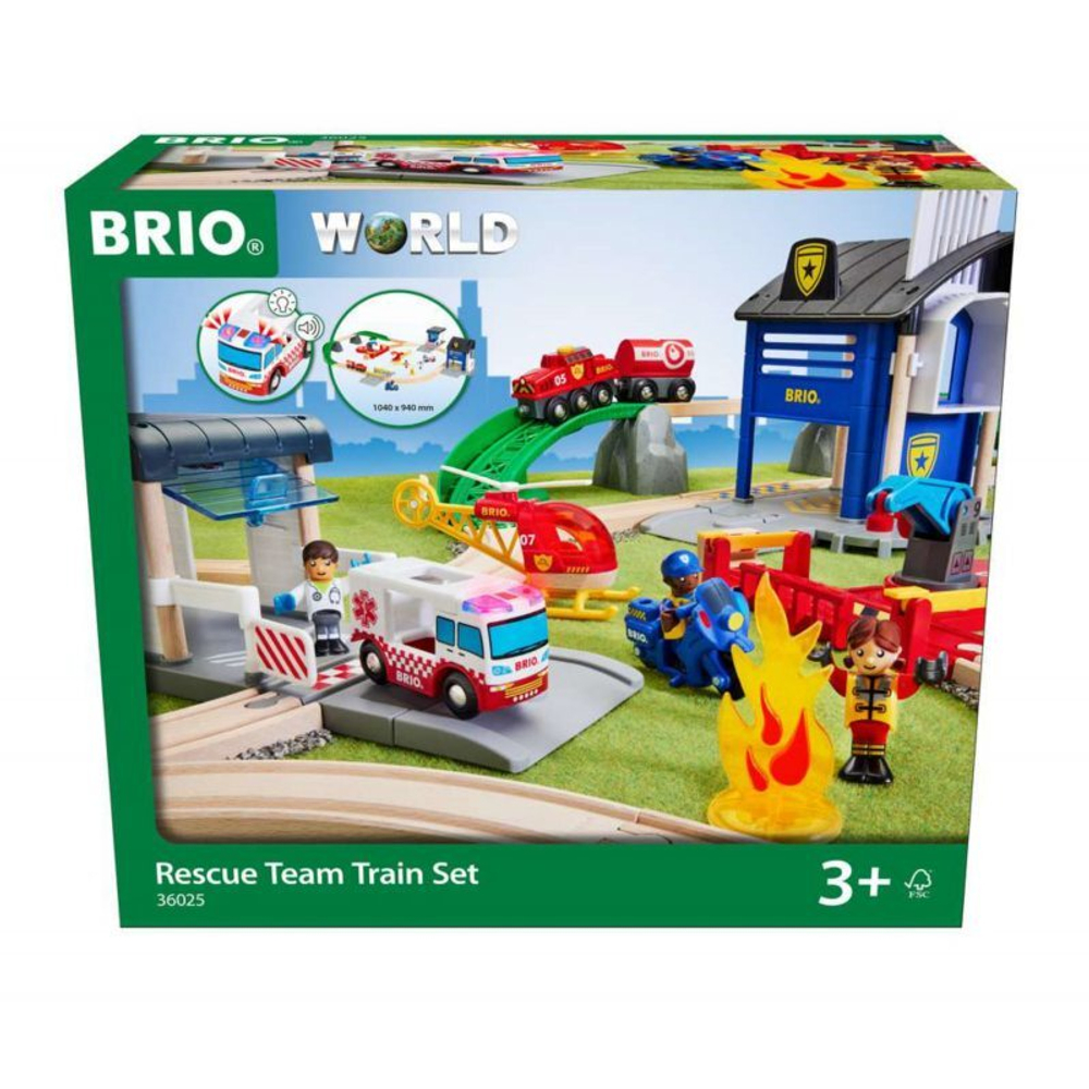 Brio - Поезда и транспортные средства Deluxe Set Fire Brigade and Police 36025
