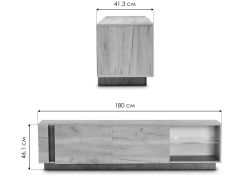 ТВ-тумба Арчи 10.86 дуб золотой craft / камень темный U3705