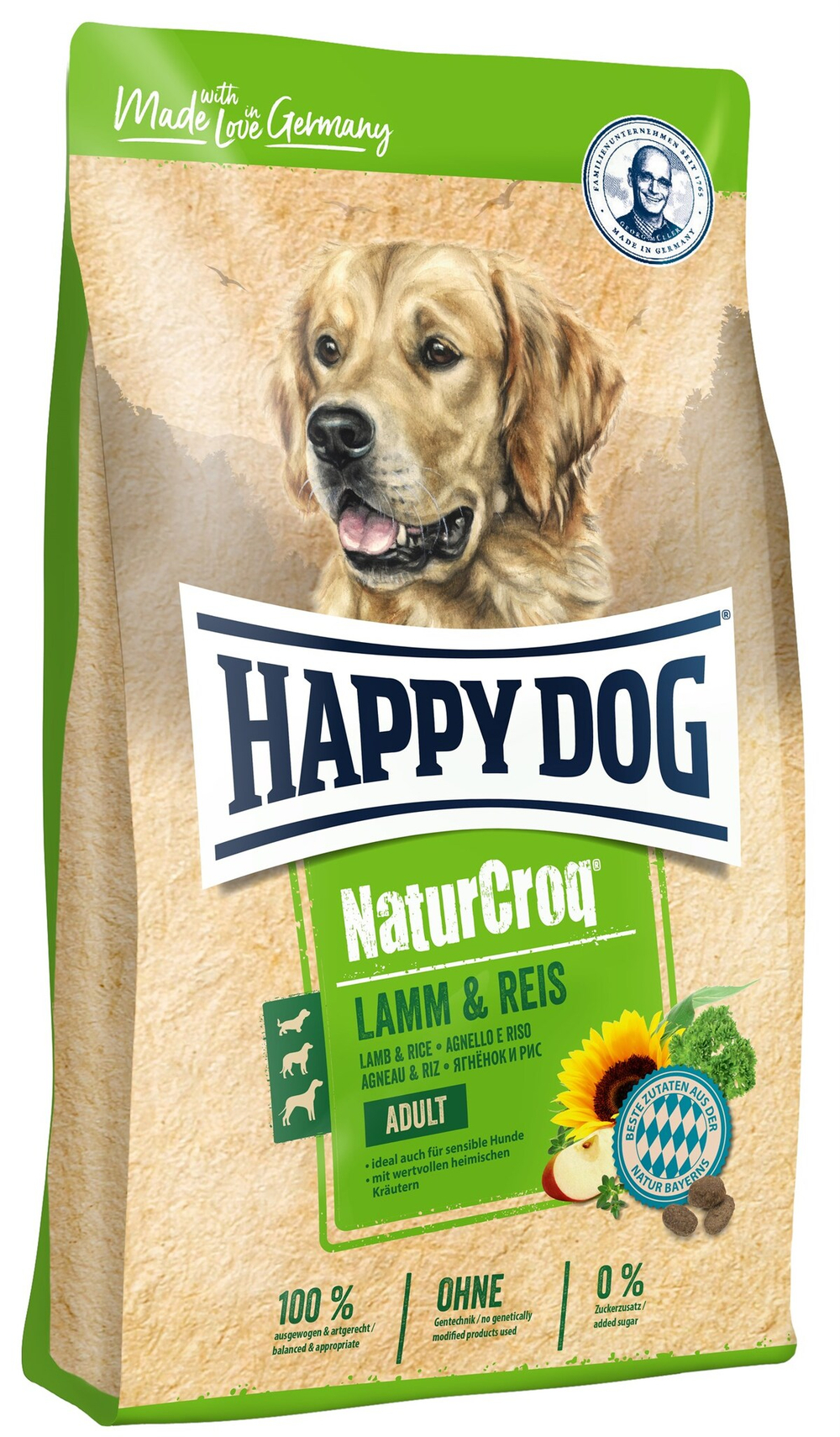 Happy Dog NaturCroq Lamm&Reis - корм для собак с ягненком и рисом