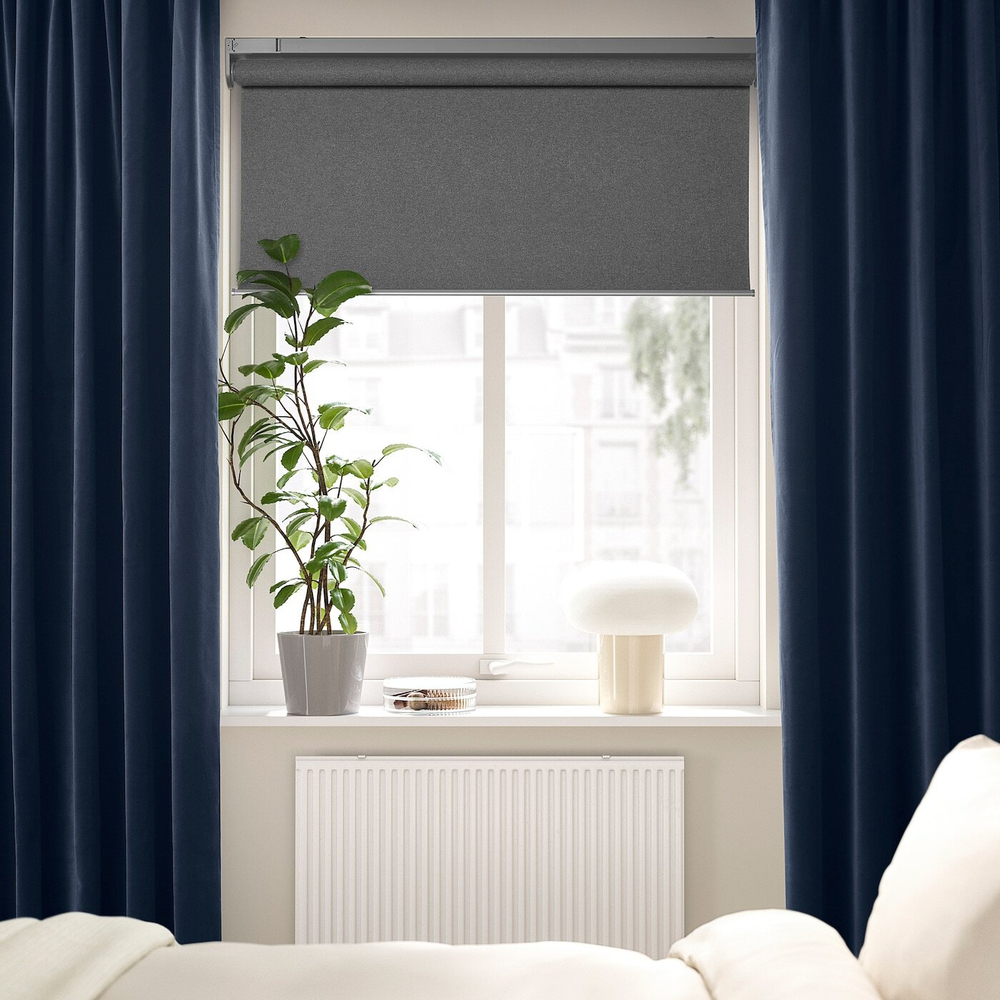 IKEA SANELA  (ИКЕА САНЕЛА)  -  Штора, 2 шт, на ленте/зеленая, 140x300 см