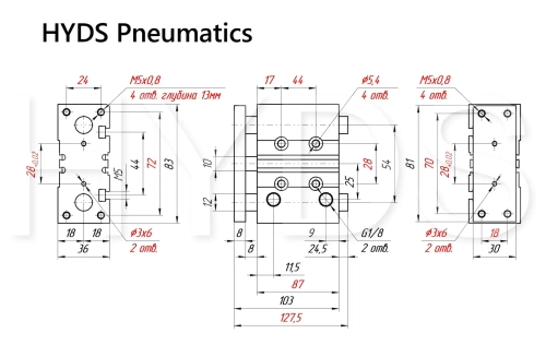 MGPM20TF-50Z Пневмоцилиндр