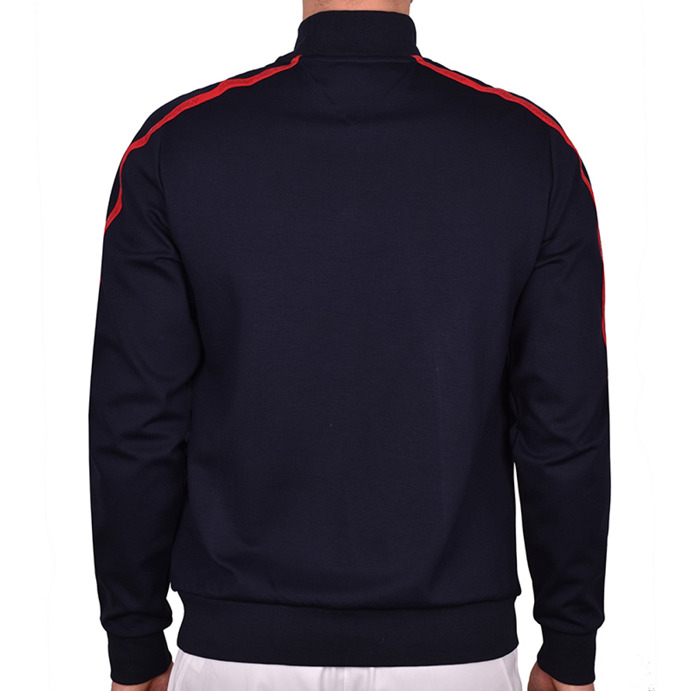 Мужская теннисная кофта Tommy Hilfiger Trim Mock Neck Silhouette - небесный
