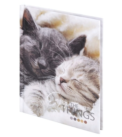 Блокнот А6 80л,клетка,твердый переплет"Котики"(STAFF)