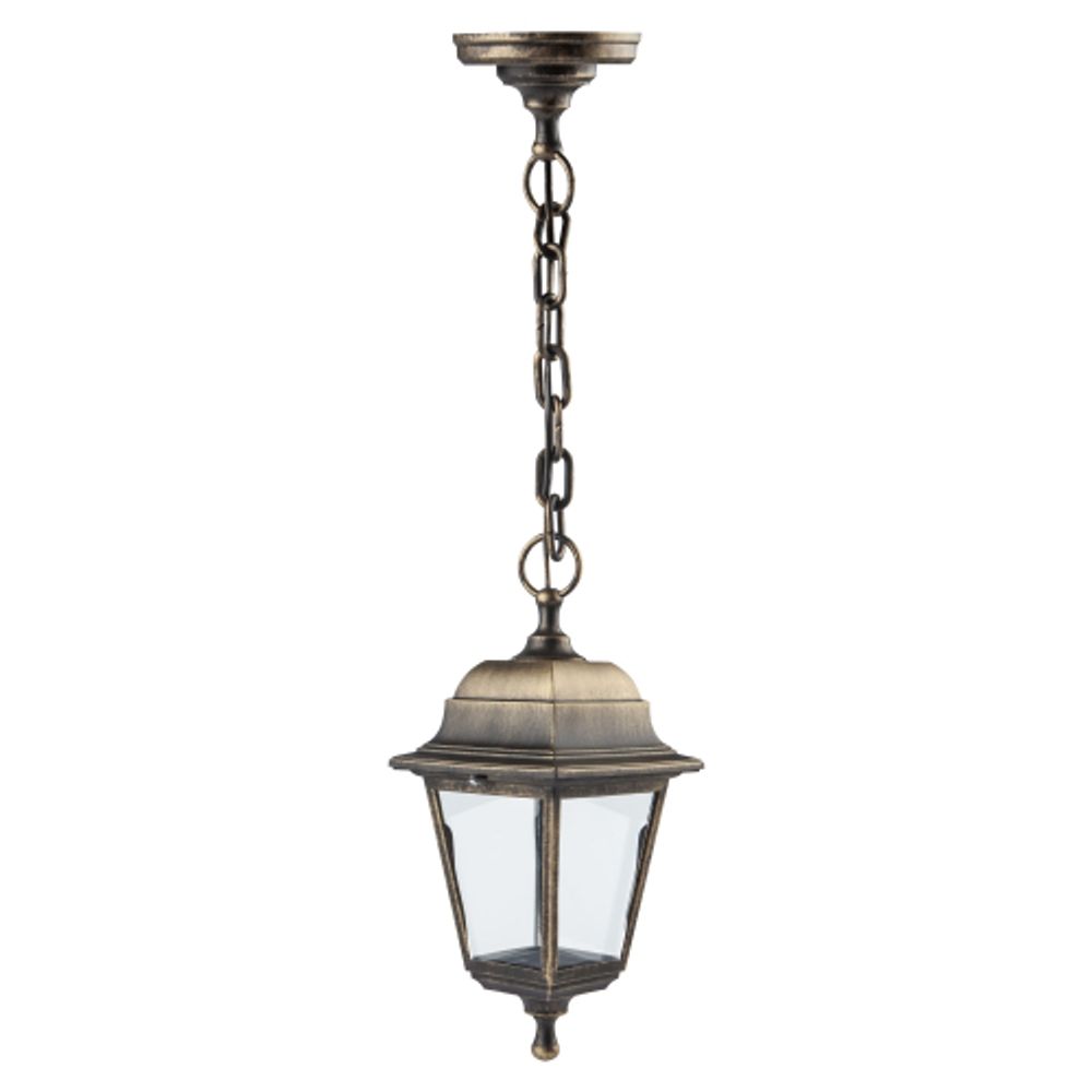 Садово-парковый светильник ЭРА НСУ 04-60-001 бронза 4 гранный подвесной IP44 Е27 max60Вт | Садово-парковые светильники