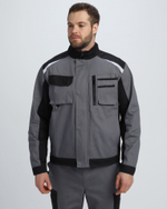 Куртка Милан CH (тк.Смесовая,260), т.серый/черный