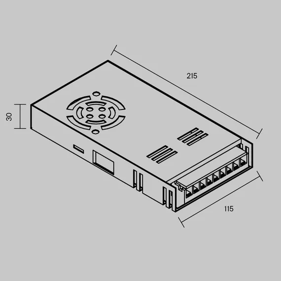 Источник напряжения PSL002 12В 400Вт IP 20 811014 Led Strip 811014