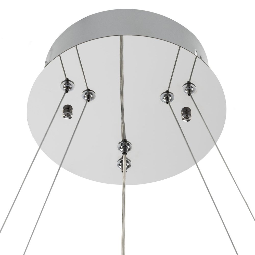 Citilux Чезаре CL338381 LED Люстра хрустальная с пультом Хром