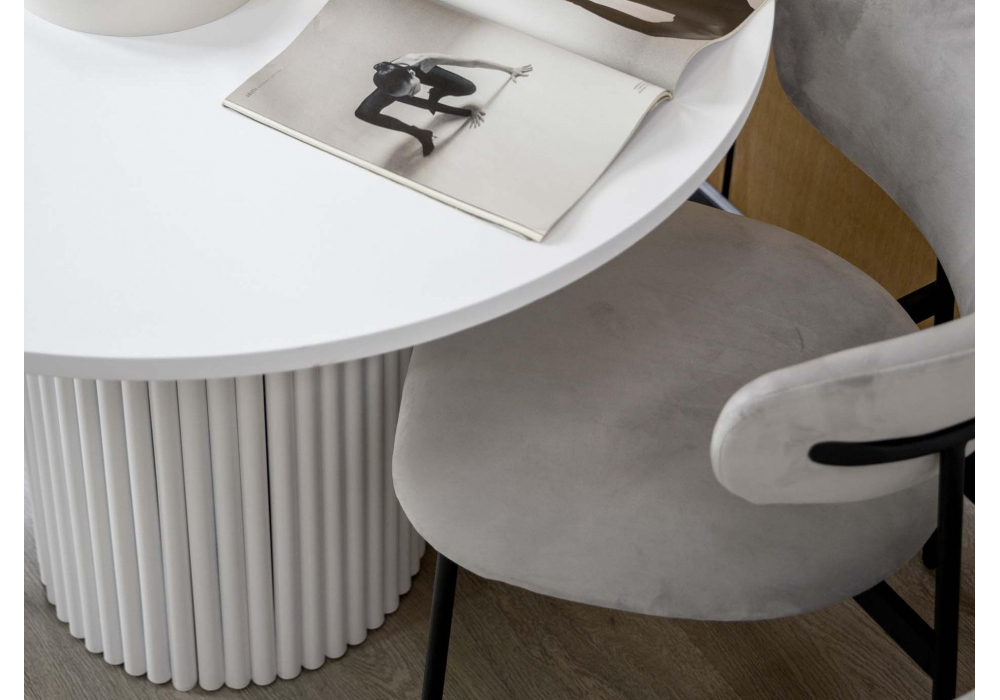 Стол деревянный Woodville Барел 90 белый, белый, ножки белые