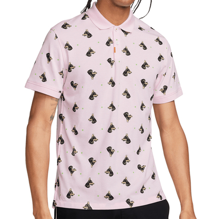 Теннисное поло Nike Print Slim Polo - pink foam