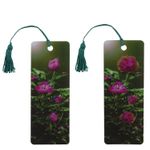 Закладка для книг с линейкой, 3D-объемная, BRAUBERG "Цветы", с декоративным шнурком, 128099