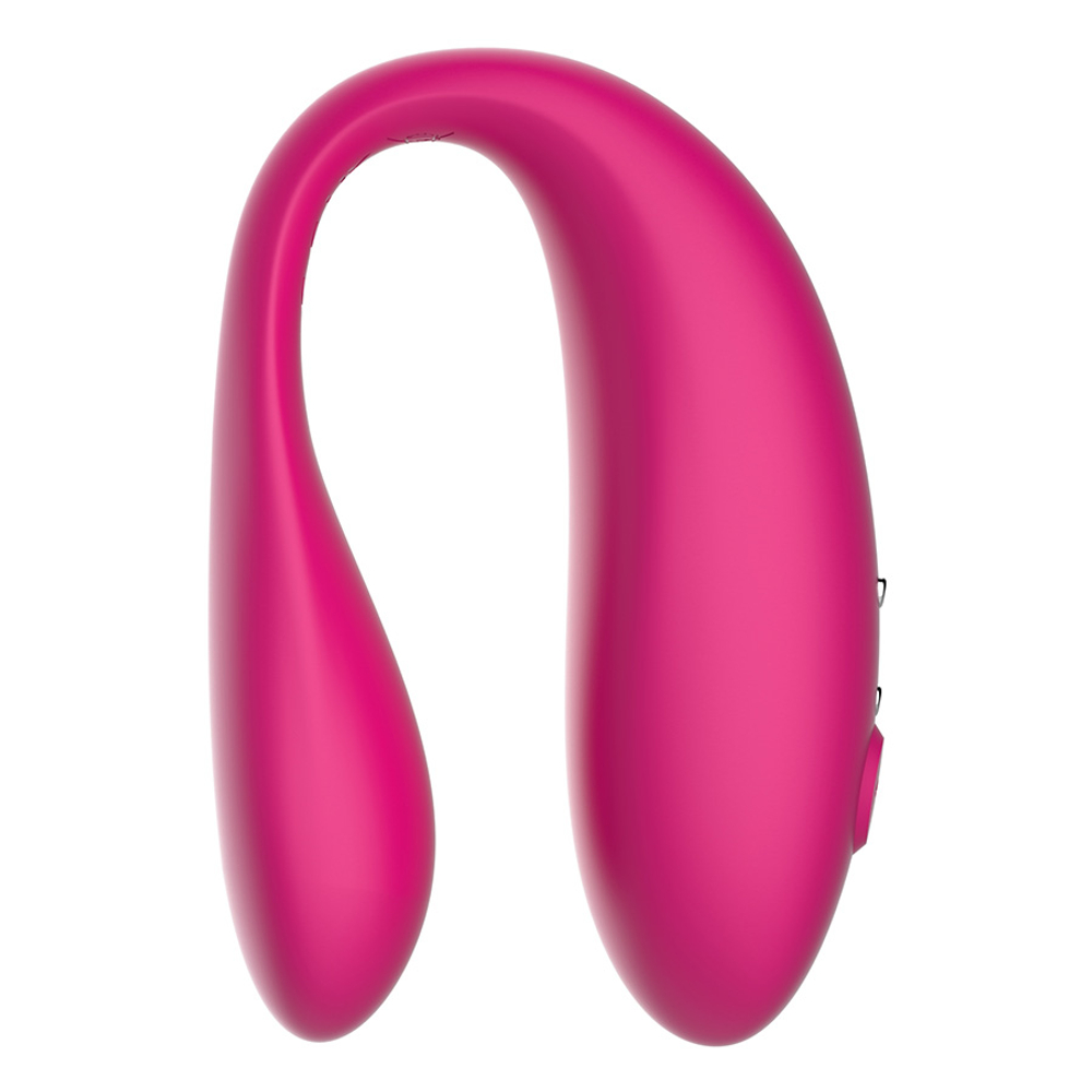 Розовый вибромассажер 8см для пар с управлением через приложение Amovibe Twin Pink