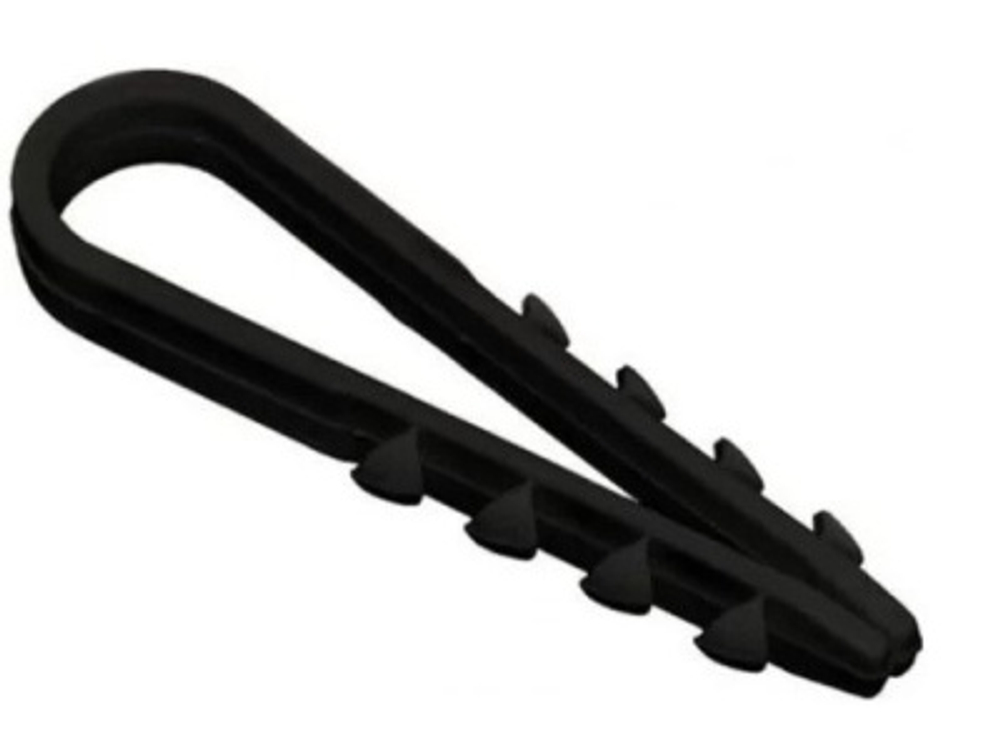 Дюбель-хомут ДХК-10 для круглого кабеля 5х10мм нейлон черный (100шт/уп) TDM