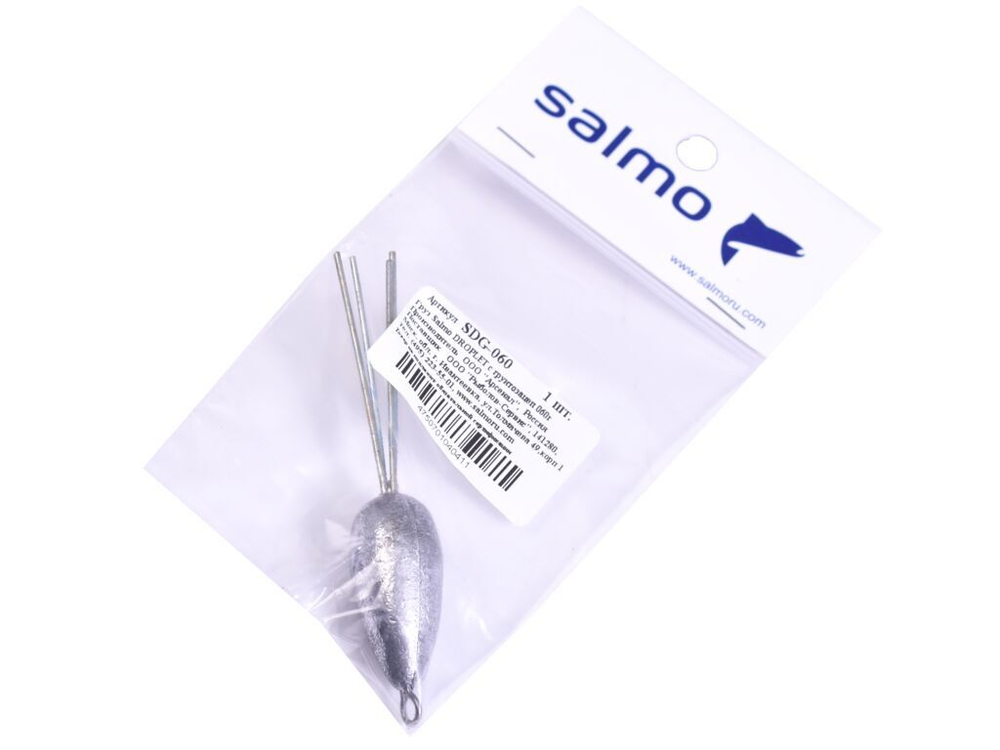 Груз Salmo DROPLET с грунтозацеп. 060г
