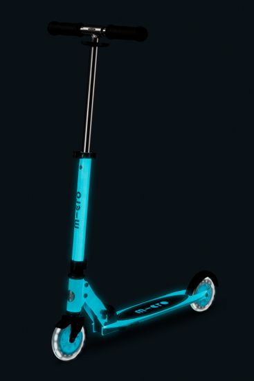 Самокат Micro Sprite Glow (светится в темноте) LED, белый