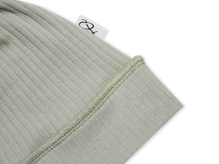 Шапочка Узелок Рубчик Шалфей RinaAmari