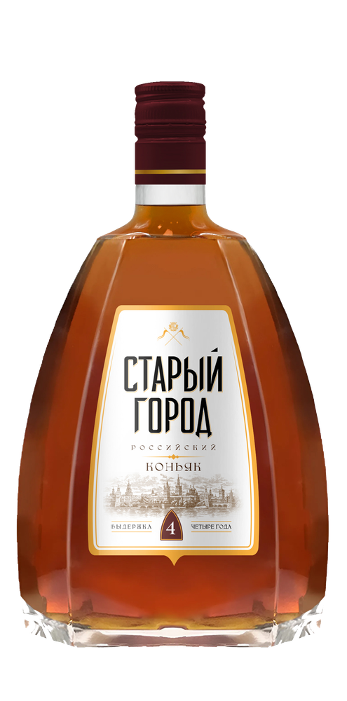 Коньяк Старый Город 4 года 0,5 40% Росинка Россия